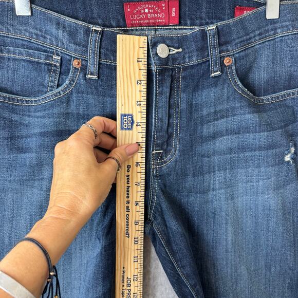 Lucky Brand Jeans Sienna Cigarette Womens Size 10 Distressed Boho Y2K Grunge - Picture 13 of 16